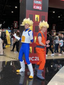 Cosplay of Vegeta and Goku