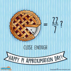 Piece of pie representing Pi Approximation Day
